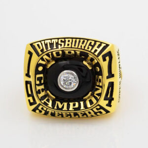 Pittsburgh Steelers 1974 World Champion ring with diamond.