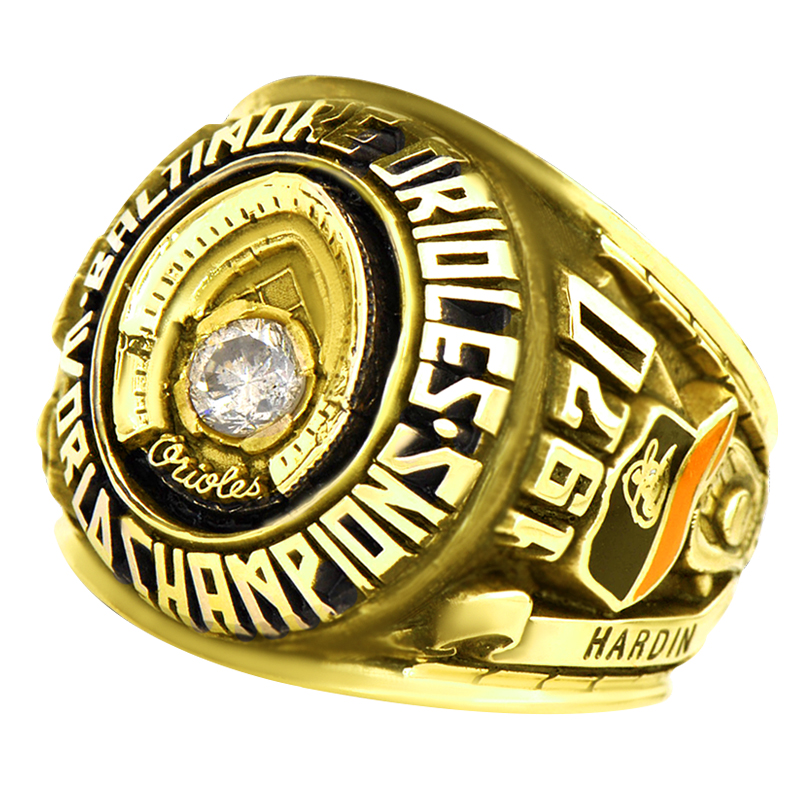 1982 Orioles World Series Championship ring with diamond.